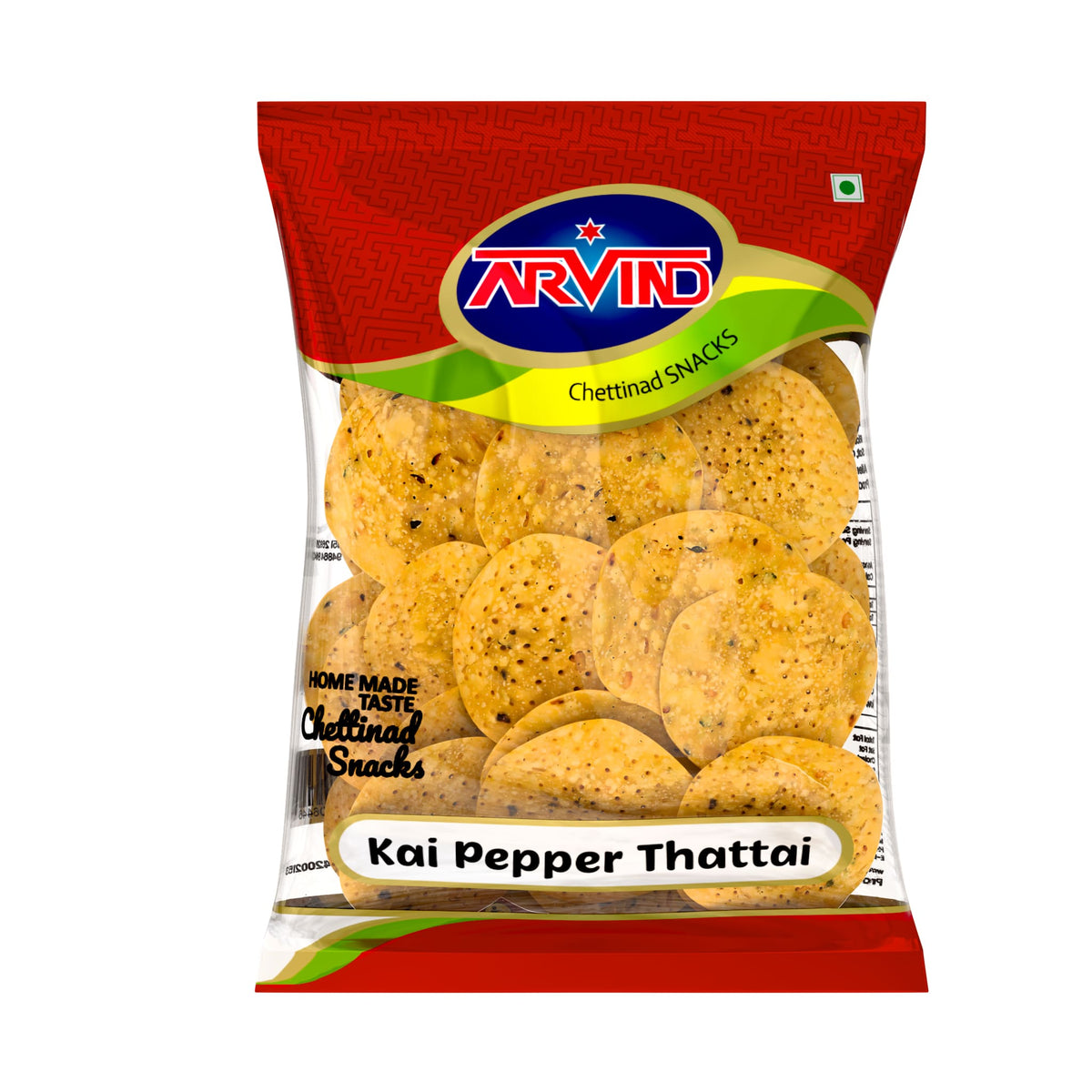 Kai Pepper Thattai (கை மிளகு தட்டை)